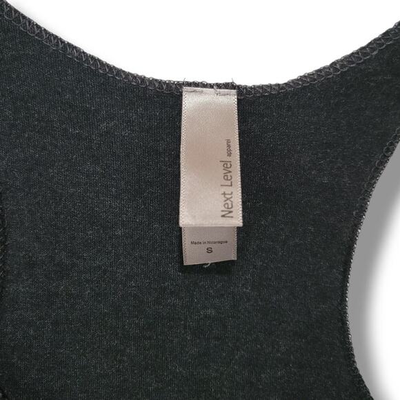 Next Level Apparel women's gray A◇PHI graphic design raceback tank top small - Picture 4 of 6